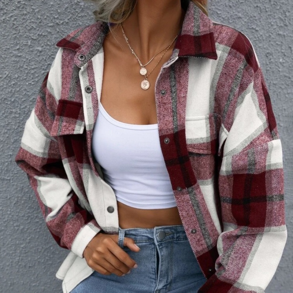 Plain Shein shacket
